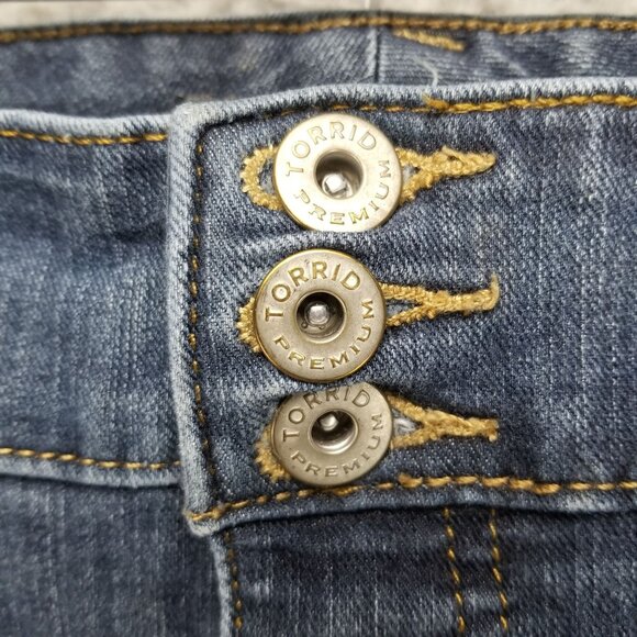 Torrid Jeans Womens Plus 24 Extra Tall Blue Jeggings Stretch Denim - Picture 3 of 15